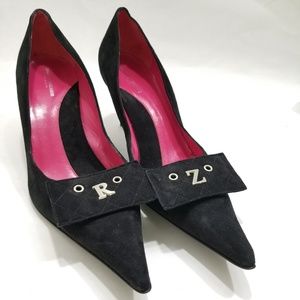Rodolfo Zengarini Suede RZ Italy Pointed Toe Pumps